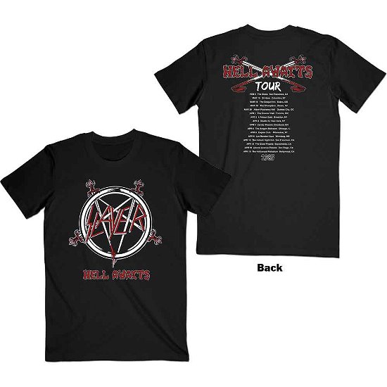 Slayer Unisex T-Shirt: Hell Awaits Tour (Back Print) - Slayer - Koopwaar -  - 5056368647383 - 