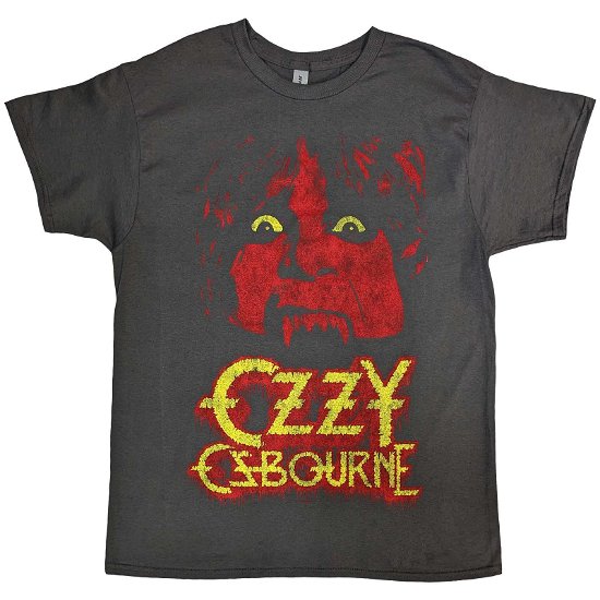 Ozzy Osbourne Unisex T-Shirt: Yellow Eyes Jumbo - Ozzy Osbourne - Produtos -  - 5056737201383 - 