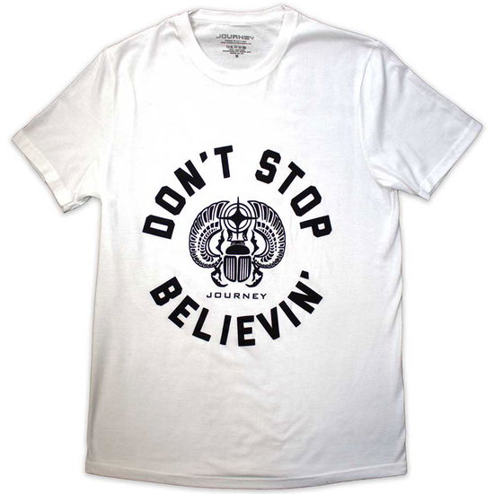 Cover for Journey · Journey Unisex T-Shirt: Believin' (White) (T-shirt) [size S] (2024)