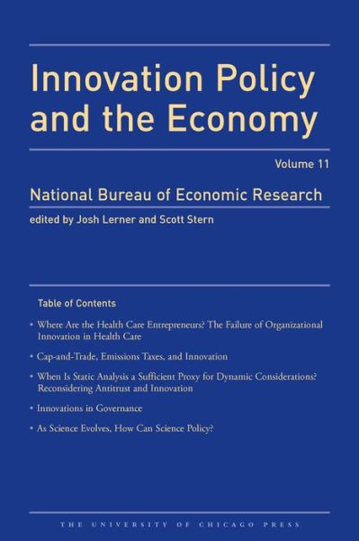 Cover for Josh Lerner · Innovation Policy and the Economy, 2010: Volume 11 - National Bureau of Economic Research Innovation Policy and the Economy (Paperback Book) (2011)