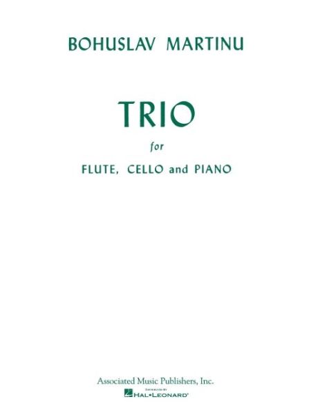 Cover for Bohuslav Martinu · Trio in C Major (Paperback Book) (1986)