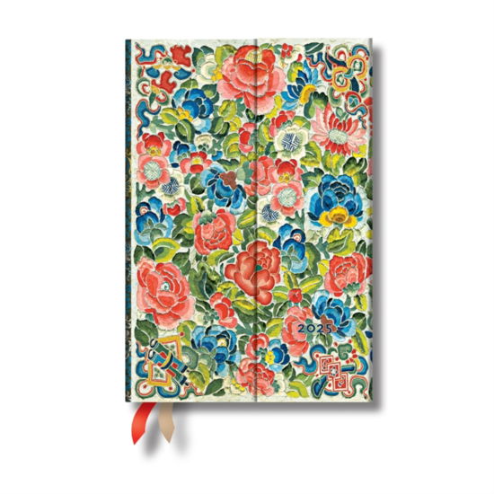 Cover for Paperblanks · Pear Garden (Peking Opera Embroidery) Mini 12-month Day-at-a-time Hardback Dayplanner 2025 (Wrap Closure) - Peking Opera Embroidery (Hardcover bog) (2024)