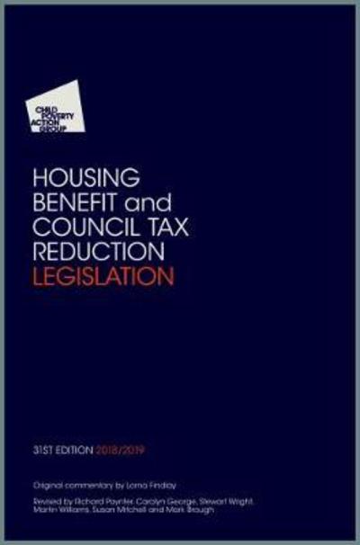 Cover for Child Poverty Action Group · CPAG's Housing Benefit and Council Tax Reduction Legislation: 2018/2019 - Expert Series (Paperback Book) (2018)