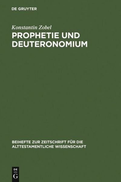 Cover for Zobel · Prophetie und Deuteronomium (Buch) (1992)