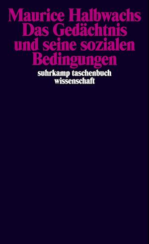 Cover for Maurice Halbwachs · Suhrk.TB.Wi.0538 Halbwachs.Gedächtnis (Bok)