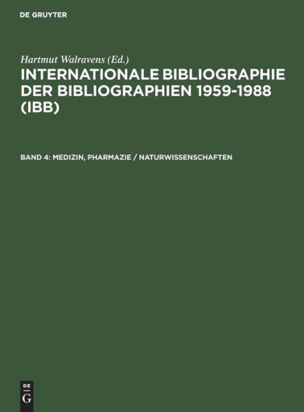 Cover for Thomson Gale · International Bibliography of Bibliographies 1959-1988 (Hardcover Book) (1999)