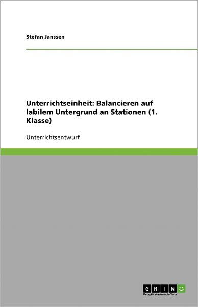 Cover for Janssen · Unterrichtseinheit: Balancieren (Book) [German edition] (2008)