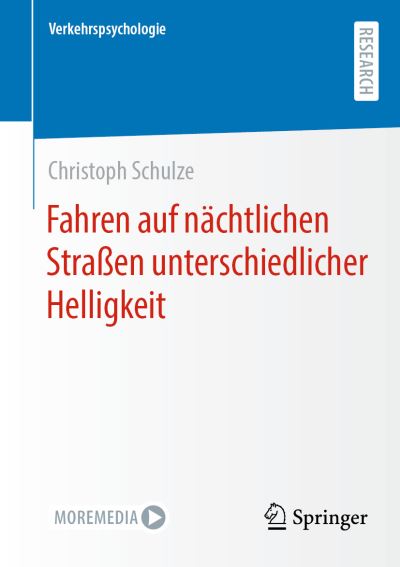 Cover for Christoph Schulze · Fahren Auf Nächtlichen Straßen Unterschiedlicher Helligkeit (Book) (2022)