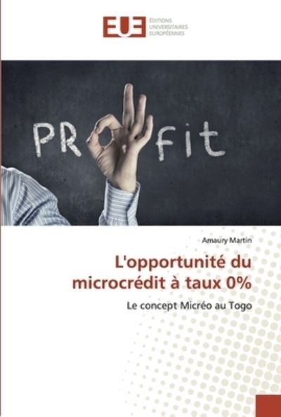Cover for Martin · L'opportunité du microcrédit à t (Bog) (2019)
