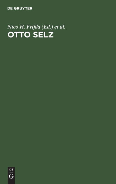 Cover for Otto Selz, his contribution to psychology (Book) (1981)