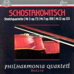 Cover for Shostakovich / Philharmonia Quartet, Berlin · String Quartets 3 Op 73 7 Op 108 12 Op 133 (CD) (1999)