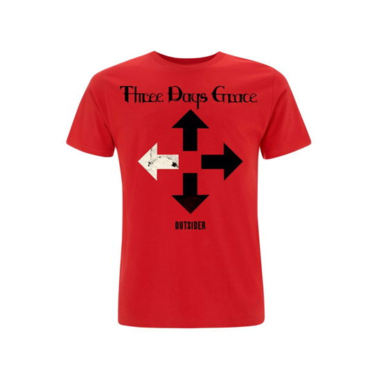 Cover for Three Days Grace · Outsider (Red) (T-shirt) [size S] [Red edition] (2019)