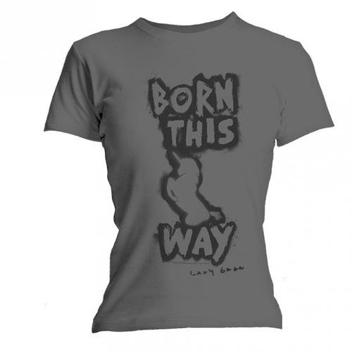 Cover for Lady Gaga · Lady Gaga Ladies T-Shirt: Born This Way (T-shirt) [size XXL] [Grey - Ladies edition]