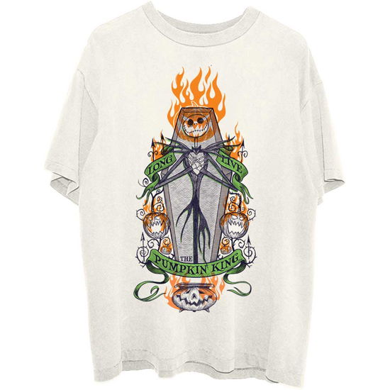 The Nightmare Before Christmas Unisex T-Shirt: Orange Flames Pumpkin King - Nightmare Before Christmas - The - Merchandise -  - 5056561038384 - 