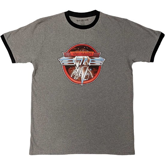 Van Halen Unisex Ringer T-Shirt: Circle Logo - Van Halen - Produtos -  - 5056561070384 - 