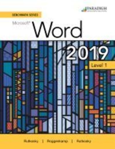 Cover for Nita Rutkosky · Benchmark Series: Microsoft Word 2019 Level 1: Text + Review and Assessments Workbook (Paperback Bog) (2020)
