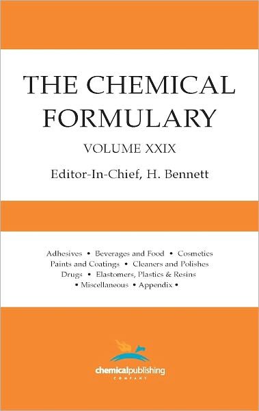 Cover for H Bennett · The Chemical Formulary, Volume 29 (Hardcover Book) (1990)