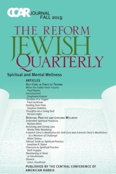 Cover for Central Conference of American Rabbis · CCAR Journal The Reform Jewish Quarterly Fall 2019 (Book) (2019)