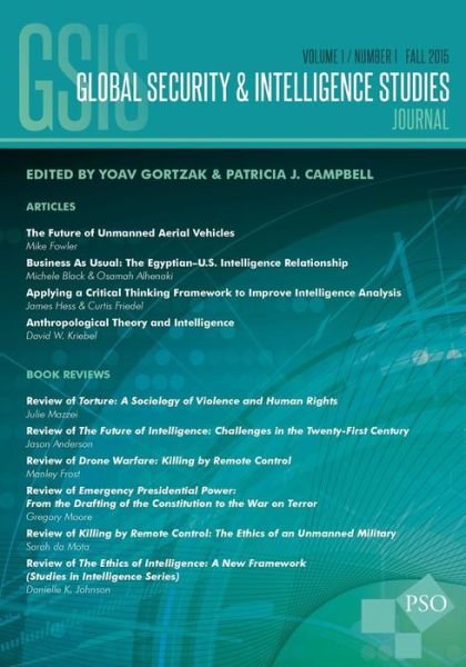 Cover for Yoav Gortzak · Global Security &amp; Intelligence Studies (Paperback Book) (2017)