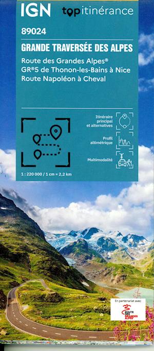 Cover for Alpes grande traversee - Route des grandes Alpes GR5 - TOP ITINERANCE (Map) (2024)