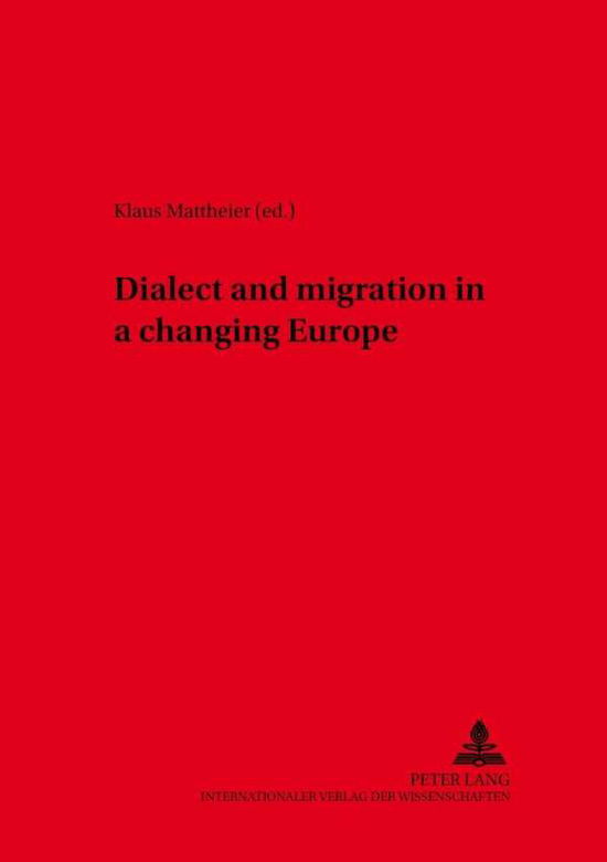Cover for Dialect and Migration in a Changing Europe - Variolingua. Nonstandard - Standard - Substandard (Paperback Book) (2000)