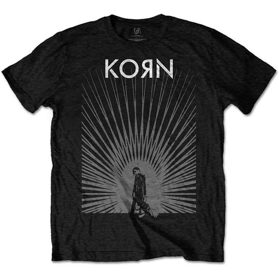 Korn Unisex T-Shirt: Radiate Glow (Black) - Korn - Gadżety - Rockoff - 5056170684385 - 16 maja 2019