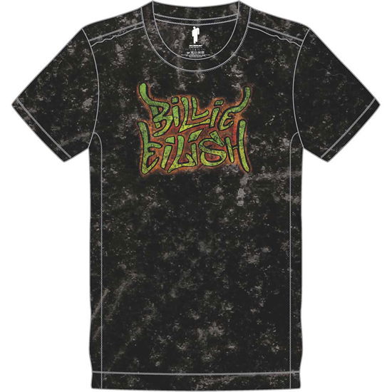 Billie Eilish · Billie Eilish Unisex T-Shirt: Graffiti (Wash Collection) (T-shirt) [size M]