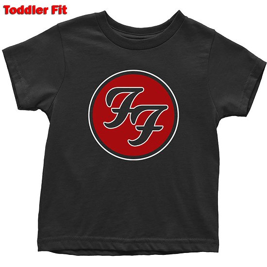 Cover for Foo Fighters · Foo Fighters Kids Toddler T-Shirt: FF Logo (12 Months) (T-shirt) [size 6-12mths] [Black - Kids edition]