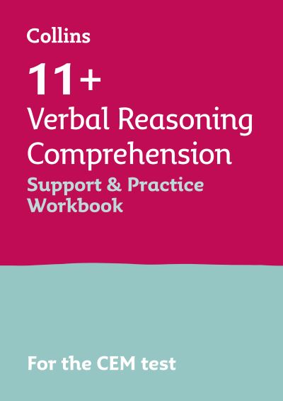 Cover for Collins 11+ · 11+ Verbal Reasoning Comprehension Support and Practice Workbook: For the 2024 Cem Tests - Collins 11+ (Paperback Book) (2021)