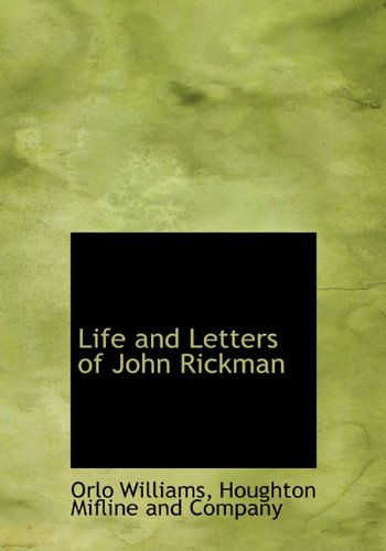 Cover for Williams · Life and Letters of John Rickman (Paperback Book) (2009)