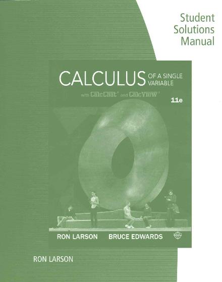 Cover for Ron Larson · Student Solutions Manual for Larson / Edwards' Calculus of a Single  Variable, 11th (Taschenbuch) [11 Revised edition] (2017)