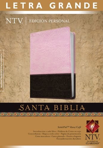 Cover for Tyndale House Publishers · Santa Biblia NTV, Edicion personal, letra grande (Leather Book) [Large type / large print edition] [Pink/Brown Imitation] (2015)