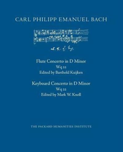 Cover for Carl Philipp Emanuel Bach · Concerto in D Minor, Wq 22 (Paperback Bog) (2018)