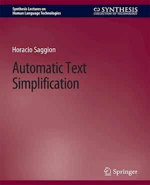 Cover for Horacio Saggion · Automatic Text Simplification - Synthesis Lectures on Human Language Technologies (Paperback Book) (2017)