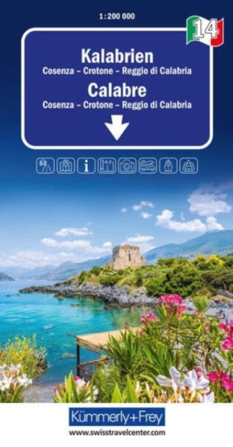 Calabria - Regional maps - Italy -  - Książki - Kummerly & Frey,Switzerland - 9783259018385 - 