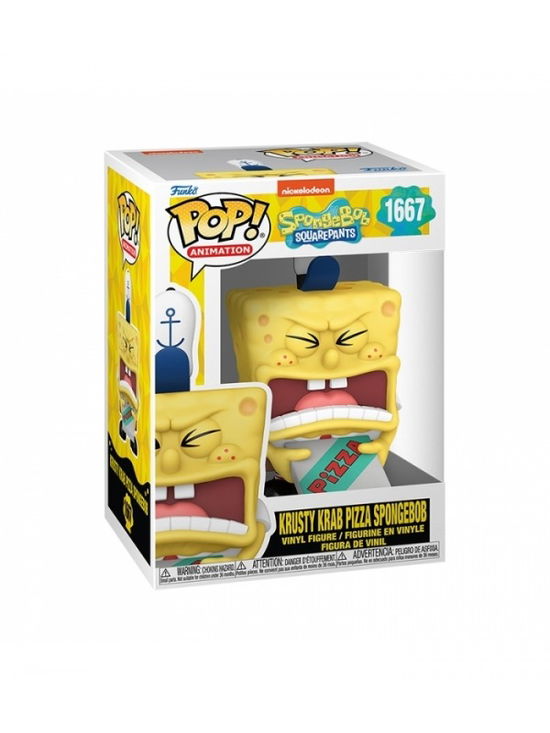 Pop Spongebob Squarepants Spongebob W Pizza - Funko Pop Television - Produtos - Funko - 0889698757386 - 25 de julho de 2024