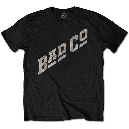 Cover for Bad Company · Bad Company Unisex T-Shirt: Slant Logo (Black) (T-shirt) [size S] [Black - Unisex edition] (2020)