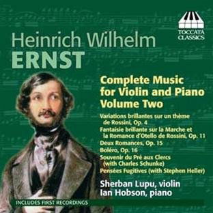 Complete Music Violin & Piano 2 - Ernst / Lupu / Hobson - Music - TOCCATA - 5060113441386 - January 10, 2011