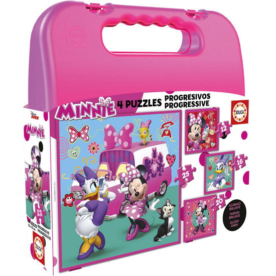 Puzzle - 12-16-20-25 Minnie Happy Helpers (80-17638) - Educa - Merchandise - Educa - 8412668176386 - 