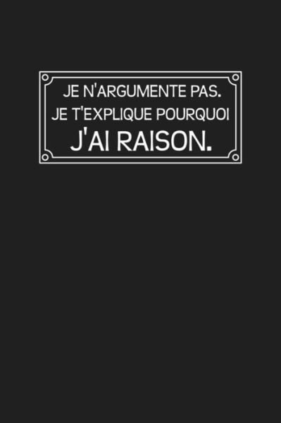 Cover for Coccinelle Publication · Je N'argumente Pas. Je T'explique Pourquoi J'ai Raison (Paperback Book) (2019)