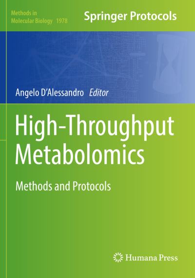 Cover for High-Throughput Metabolomics: Methods and Protocols - Methods in Molecular Biology (Paperback Book) [2019 edition] (2020)