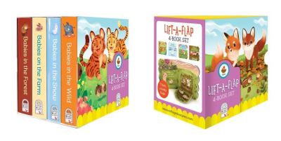 Cover for Ginger Swift · Animal Babies Lift-a-Flap Boxed Set 4-Pack : Babies on the Farm, Babies in the Forest, Babies in the Snow, Babies in the Wild (Board book) (2018)