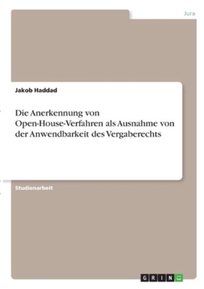 Cover for Haddad · Die Anerkennung von Open-House-V (N/A)