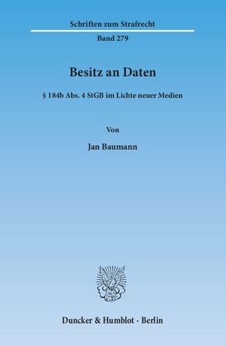 Cover for Baumann · Besitz an Daten. (Book) (2015)