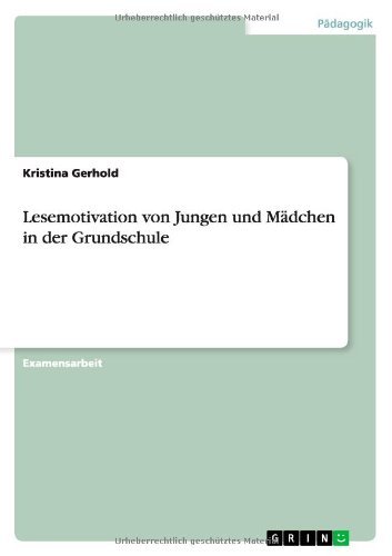 Cover for Gerhold · Lesemotivation von Jungen und M (Book) [German edition] (2013)