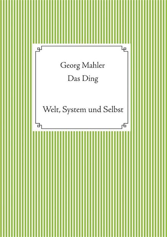 Cover for Mahler · Das Ding (Bog)
