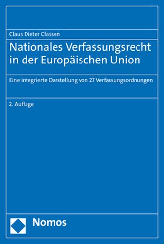 Cover for Claus Dieter Classen · Nationales Verfassungsrecht in Der Europaischen Union (Paperback Book) (2021)