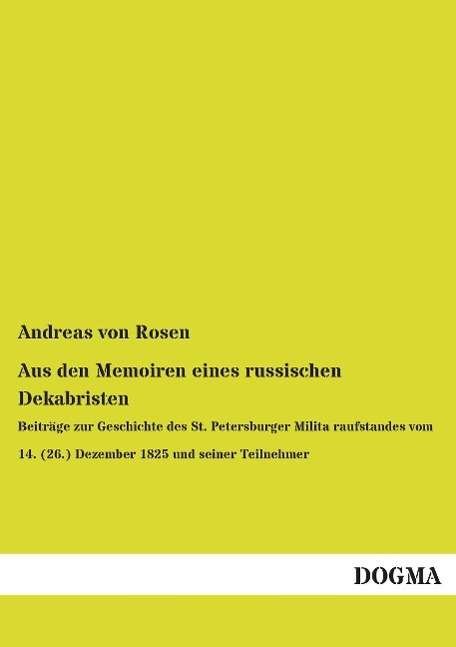 Cover for Rosen · Aus den Memoiren eines russischen (Book)