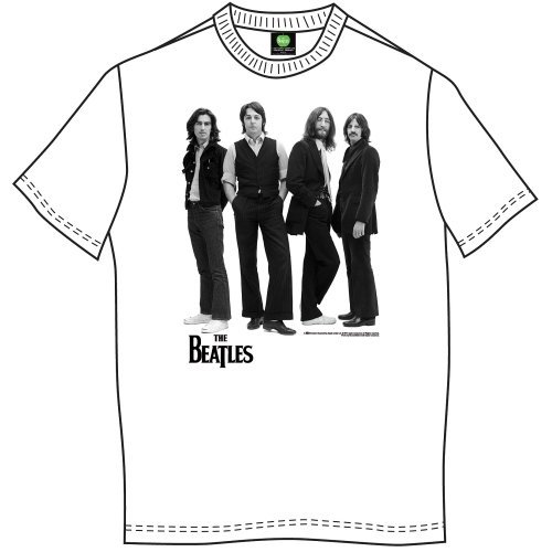 Cover for The Beatles · The Beatles Unisex T-Shirt: Iconic Image (T-shirt) [size S] [White - Unisex edition] (2020)