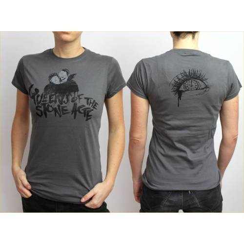 Cover for Queens Of The Stone Age · Queens Of The Stone Age Ladies T-Shirt: Cover Spray (Back Print) (T-shirt) [size S] [Grey - Ladies edition]